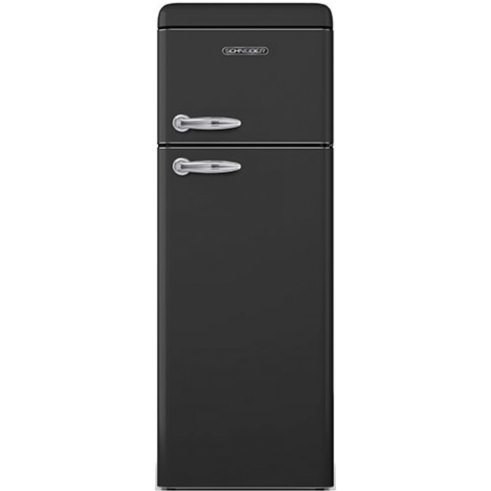 Schneider SDD 208 V2 B zwarte retro koelkast