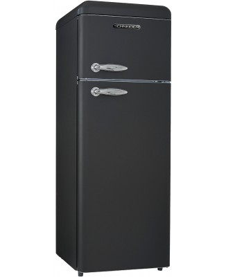 Schneider SDD208V2B zwarte retro koelkast