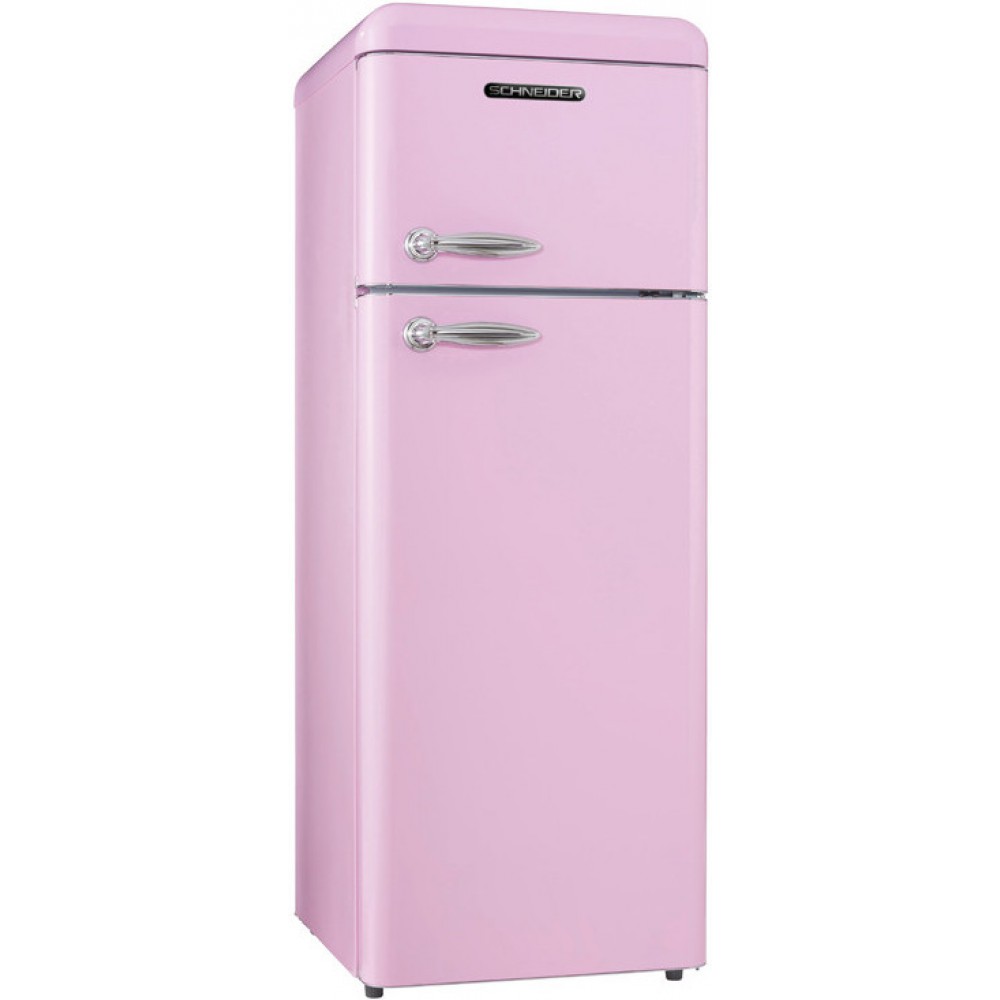 Schneider SDD 208 V2 SP roze retro koelkast