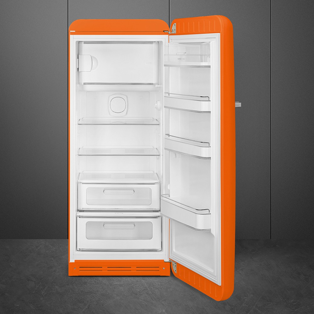 Smeg FAB28ROR3 retro koelkast in oranje
