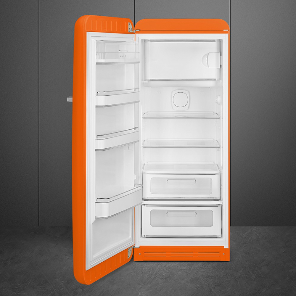Smeg FAB28LOR3 retro koelkast in oranje