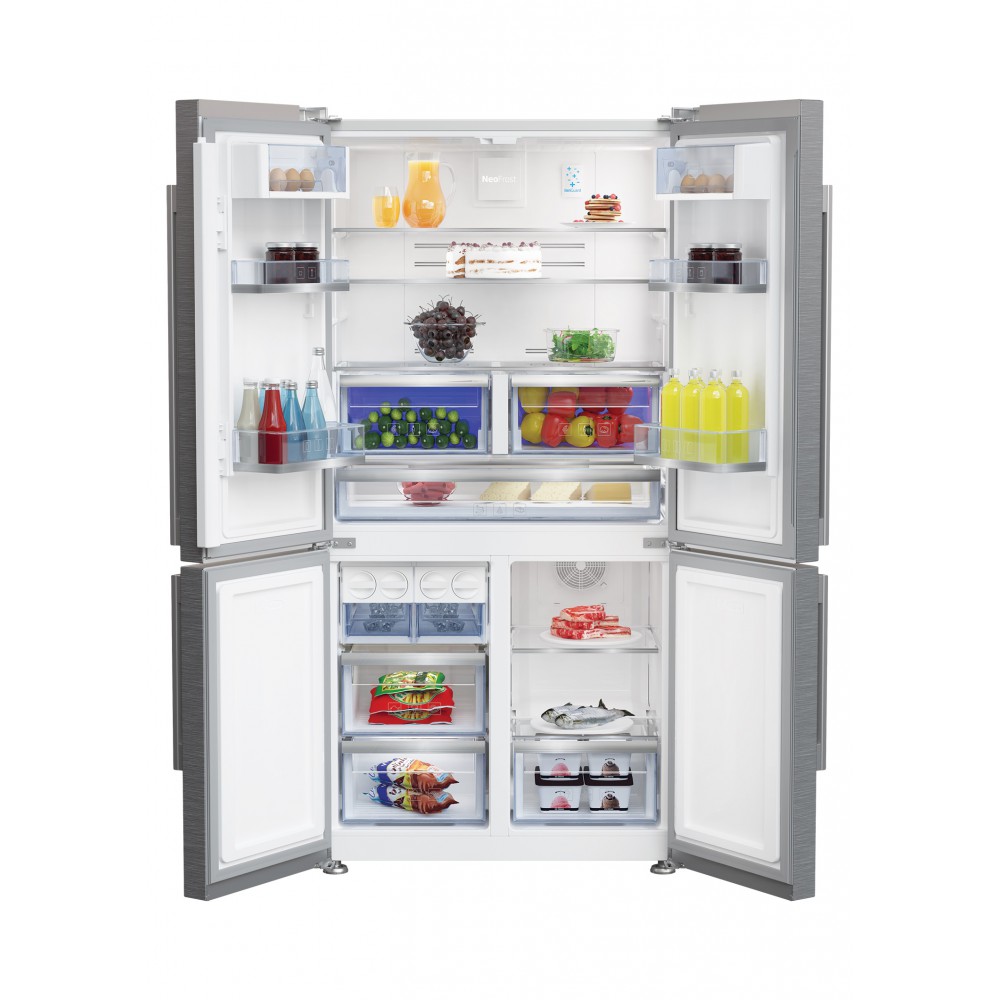 Beko GN1416221ZX RVS Amerikaanse koelkast