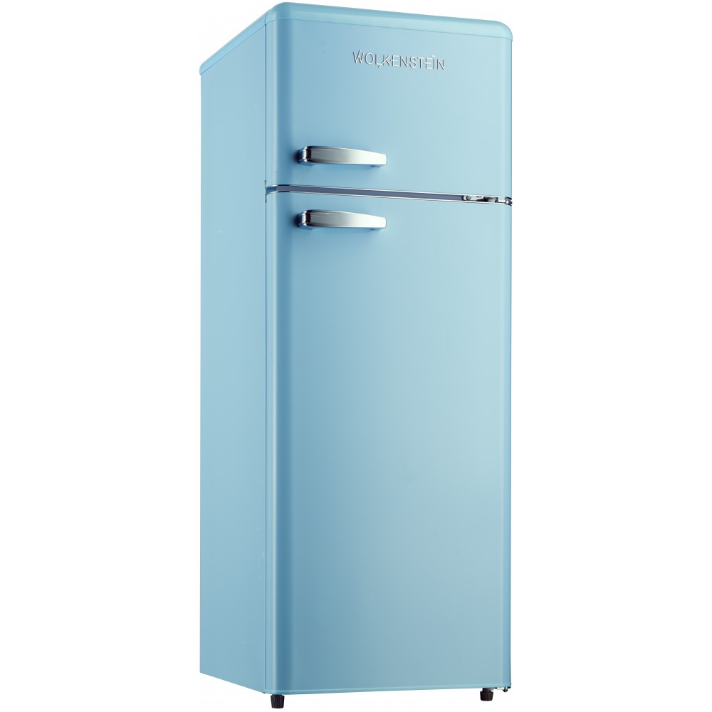 Wolkenstein KG2504RTLB Blauwe Retro dubbeldeurs koelkast