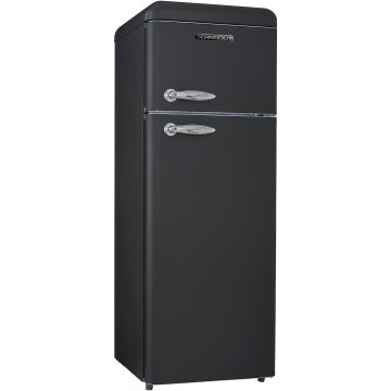 Schneider SCDD208VB zwarte retro koelkast