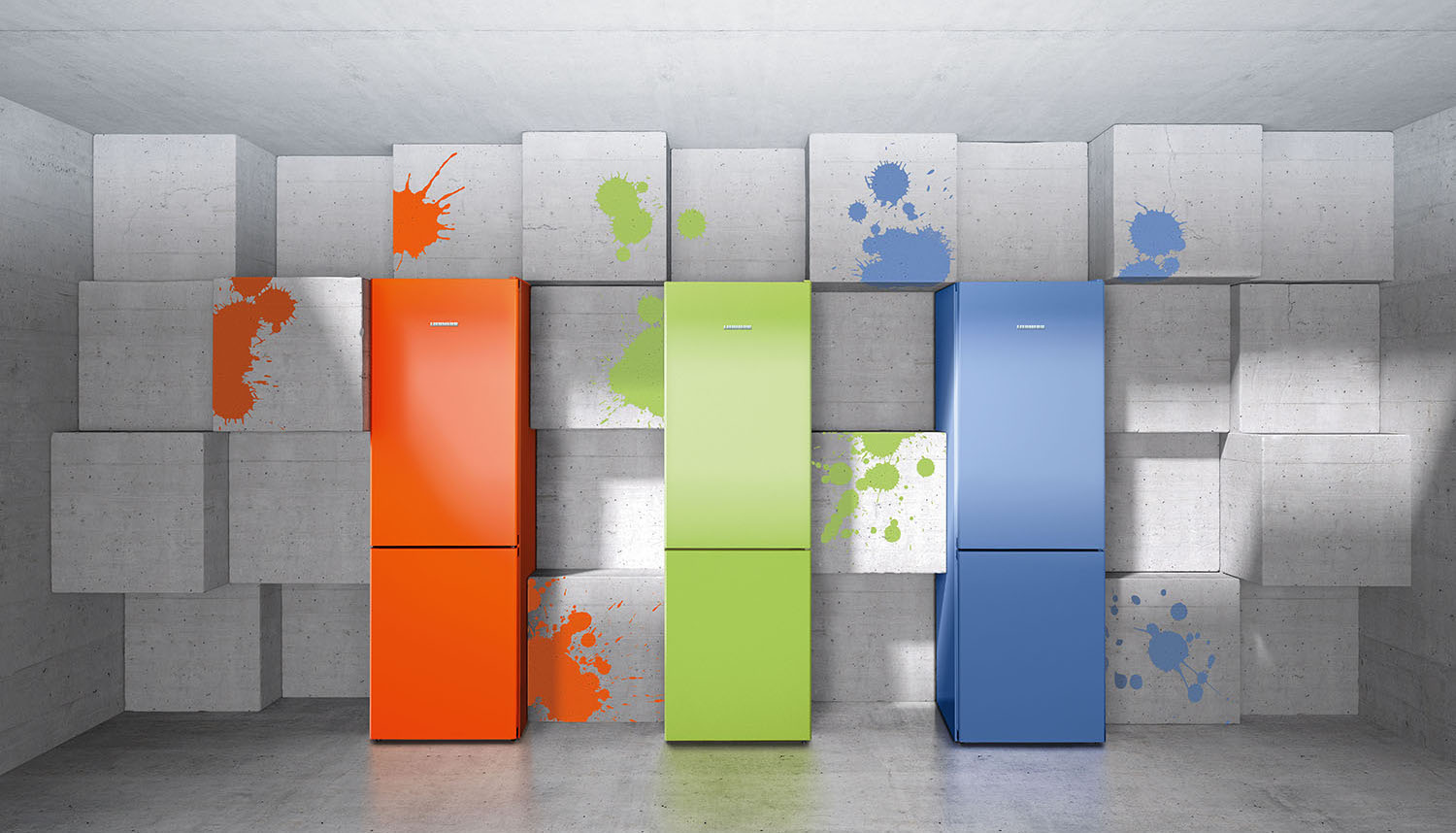 Nieuwe gekleurde koelkasten van Liebherr