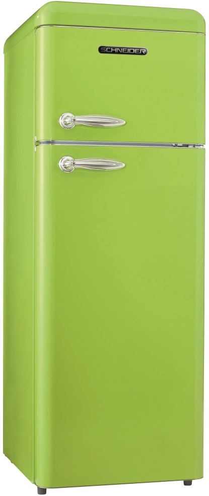 Schneider SDD208V2LG Limoengroene retro koelkast