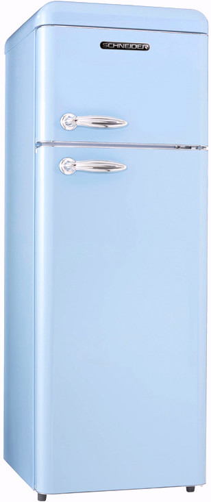 Schneider SCDD208VBL Lichtblauwe retro koelkast