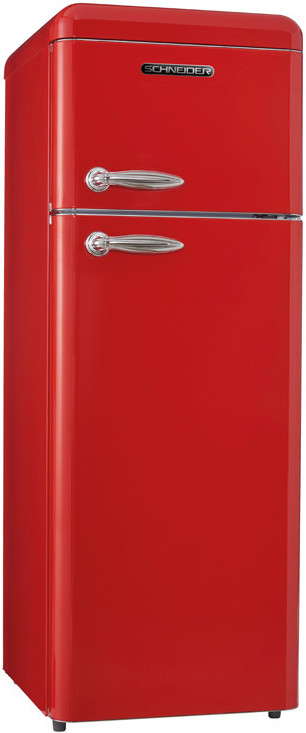Schneider SCDD208VR rode retro koelkast